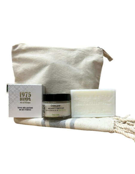 Donkey milk set – Day face cream, care soap, Marseille soap