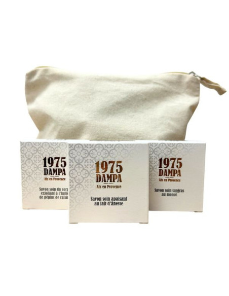 Set trio of solid facial care soaps