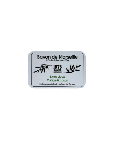 Savon de Marseille parfumé à la verveine et boite métal
