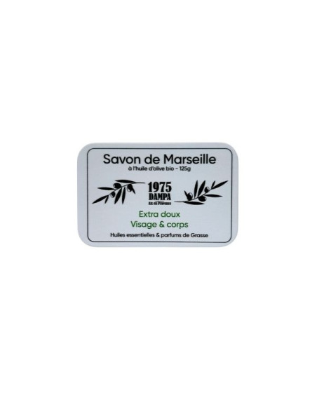 Savon de Marseille parfumé à la verveine et boite métal