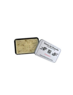 Savon de Marseille parfumé au pépin de raisin et boite métal 2