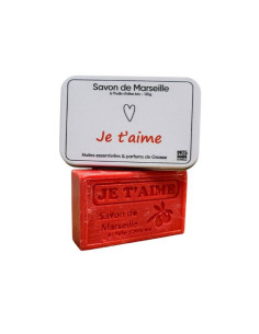 "Je t'aime" Marseille soap and metal box