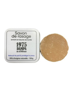 Shea shaving soap with metal tin