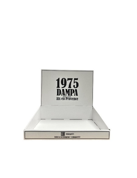 Cardboard display for soaps and cosmetics