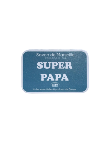 Sapone di Marsiglia "Papa" e scatola in metallo "Super Papa".