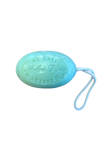 Sapone di Marsiglia ovale con corda - Profumo di aloe vera - 180g