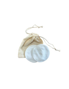 Set of 2 reusable makeup remover wipes