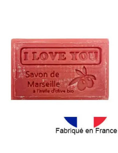 Savon de Marseille "I love you" parfum passion - 125g