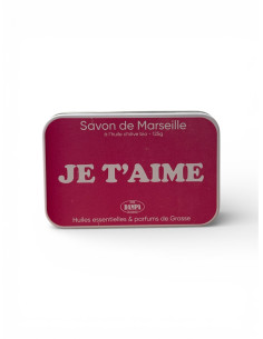 "Je t'aime" Marseille soap and metal box