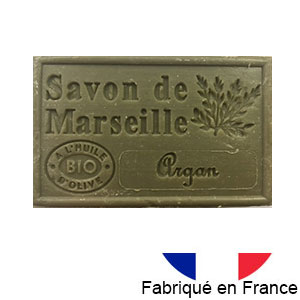 Marseille soap 125 gr. with vegetable oils and organic olive oil.  (Argan)