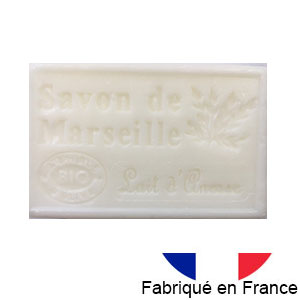 Marseille soap 125 gr. with vegetable oils and organic olive oil.  (Lait d'Anesse)