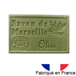 Marseille soap 125 gr. with vegetable oils and organic olive oil.  (Olive)