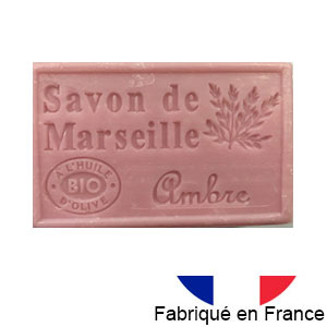 Marseille soap 125 gr. with vegetable oils and organic olive oil.  (ambre)