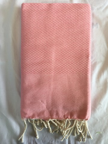 HONEYCOMB FOUTA (Rose pale)