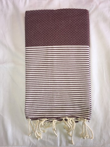 Striped Honeycomb Fouta (Violet)